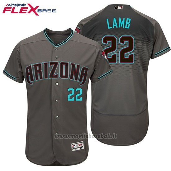Maglia Baseball Uomo Arizona Diamondbacks 2017 22 Jake Lamb Aqua Flex Base